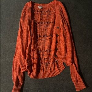 Orange cardigan size medium